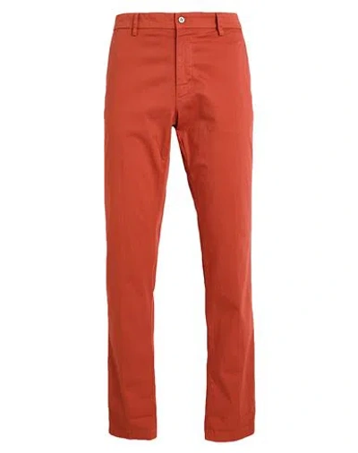 Mason's Man Pants Rust Size 34 Cotton, Elastane In Red