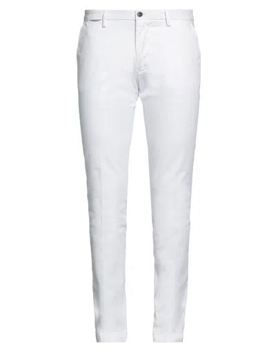MASON'S MASON'S MAN PANTS WHITE SIZE 38 COTTON, ELASTANE