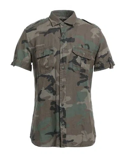 Mason's Man Shirt Khaki Size S Linen In Beige