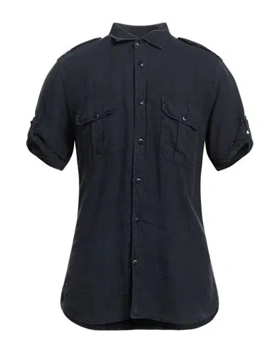 Mason's Man Shirt Midnight Blue Size S Linen