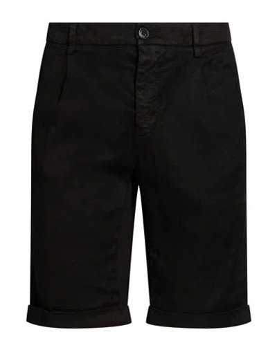 Mason's Man Shorts & Bermuda Shorts Black Size 34 Linen, Cotton, Elastane