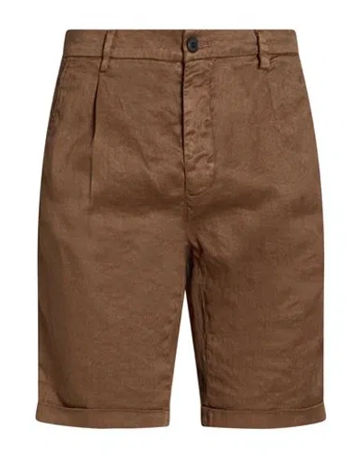 Mason's Man Shorts & Bermuda Shorts Brown Size 28 Linen, Cotton, Elastane