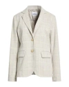 Mason's Woman Blazer Light Grey Size 12 Polyester, Viscose, Polyamide, Elastane In Neutral