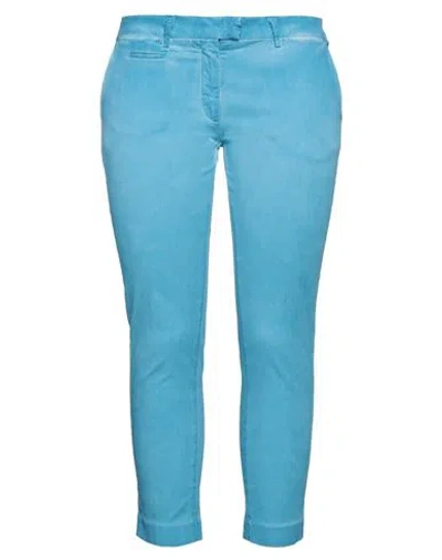 Mason's Woman Pants Azure Size 12 Cotton, Polyester, Elastane In Blue