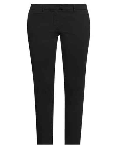 Mason's Woman Cropped Pants Black Size 12 Cotton, Polyester, Elastane