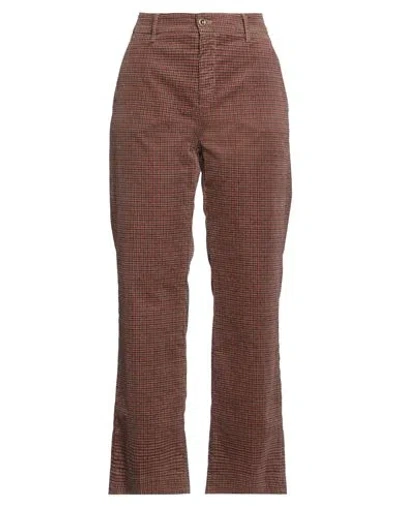 Mason's Woman Pants Brick Size 8 Cotton, Elastane In Red