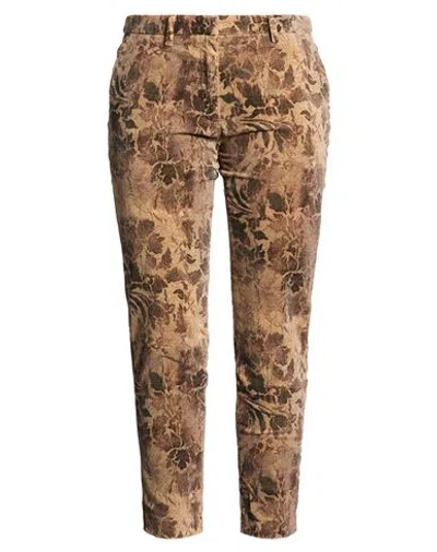 Mason's Woman Pants Camel Size 10 Cotton, Elastane In Burgundy