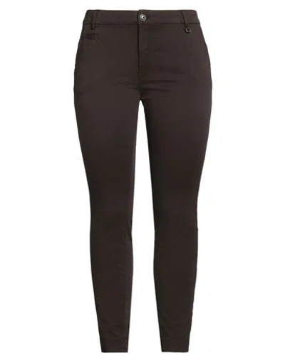 Mason's Woman Pants Dark Brown Size 12 Cotton, Viscose, Elastane