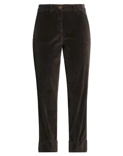 Mason's Woman Pants Dark Green Size 10 Cotton, Elastane In Blue