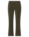Mason's Woman Pants Dark Green Size 27 Cotton, Elastane In Green