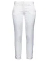 Mason's Woman Pants White Size 10 Cotton, Viscose, Elastane