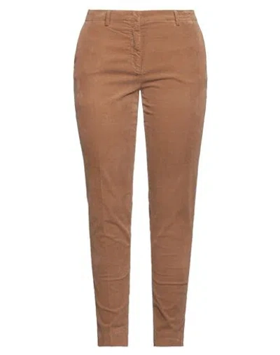 Mason's Woman Pants Light Brown Size 12 Cotton, Elastane
