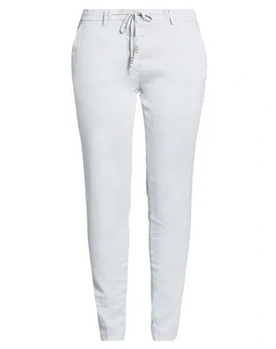 Mason's Woman Pants Light Grey Size 10 Linen, Viscose, Elastane In White