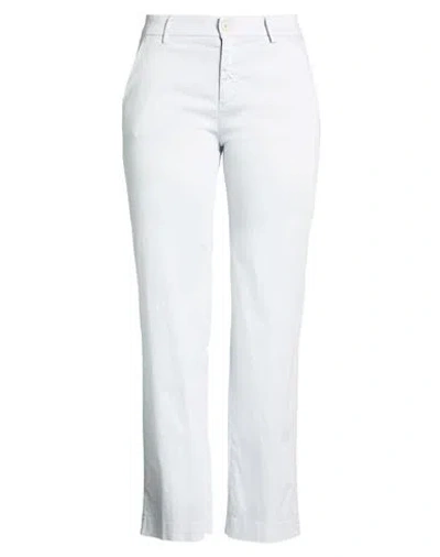 Mason's Woman Pants Light Grey Size 6 Cotton, Polyester, Elastane In White