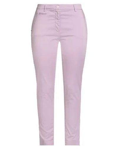 Mason's Woman Pants Lilac Size 14 Cotton, Polyester, Elastane In Pink