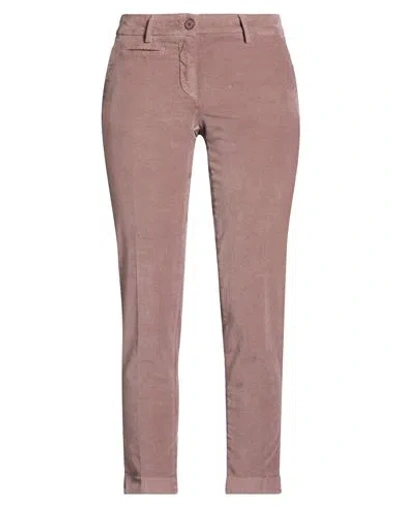 Mason's Woman Pants Mauve Size 10 Cotton, Elastane In Pink