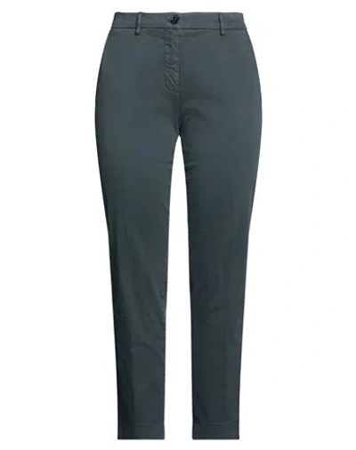 Mason's Woman Pants Midnight Blue Size 12 Cotton, Elastane