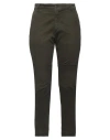 Mason's Woman Pants Military Green Size 12 Cotton, Elastane