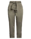 Mason's Woman Pants Military Green Size 12 Cotton, Elastane