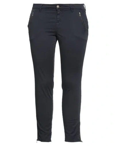 Mason's Woman Pants Navy Size 32 Cotton, Elastane In Navy Blue