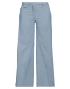 Mason's Woman Pants Pastel Blue Size 8 Cotton, Elastane In Blue