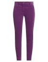Mason's Woman Pants Purple Size 10 Cotton, Elastane In Purple