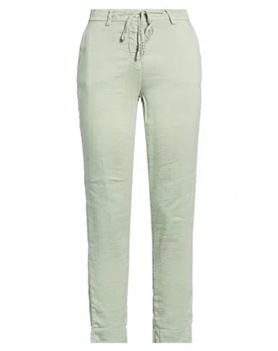 Mason's Woman Pants Sage Green Size 8 Linen, Viscose, Elastane In Gray