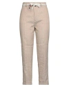 Mason's Woman Pants Sand Size 6 Cotton, Linen, Acetate, Metallic Fiber In Beige