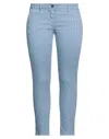 Mason's Woman Pants Slate Blue Size 10 Cotton, Elastane