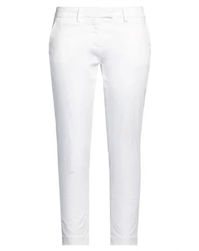 Mason's Woman Pants White Size 14 Cotton, Polyester, Elastane