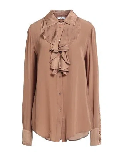 Mason's Woman Shirt Brown Size 8 Viscose