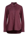 Mason's Woman Shirt Plum Size 6 Lyocell, Lycra In Purple