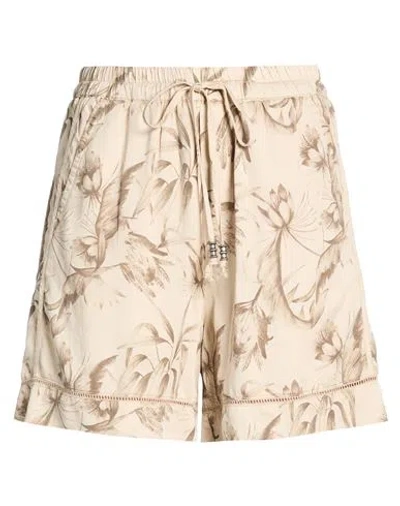 Mason's Woman Shorts & Bermuda Shorts Beige Size 8 Lyocell In Sand