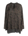 Mason's Woman Top Dark Brown Size 10 Viscose In Brown