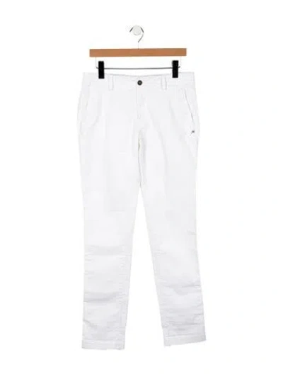 Pre-owned Mason's Mid-rise Straight Leg Jeans W/ Tags In White