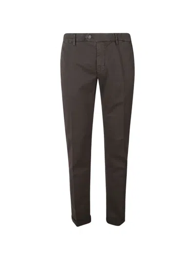 Mason's Milano City Flap-pocket Trousers In Brown