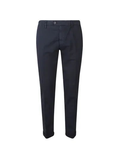 Mason's Milano City Trousers In Blue