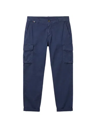 Mason's Multi-pocket Cargo Pants In Blue