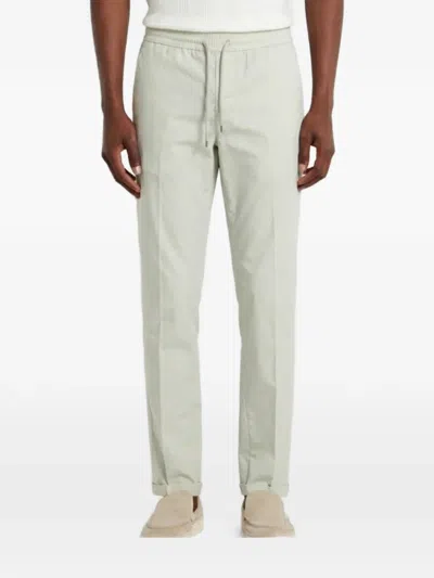 Mason's New York Sack Drawstring-waistband Turn-up Trousers In White