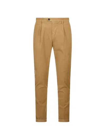 Mason's Osaka Pleat-detail Trousers In Brown
