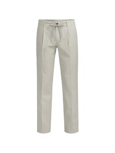 Mason's Pleated Twill Chino Trousers In Neutral