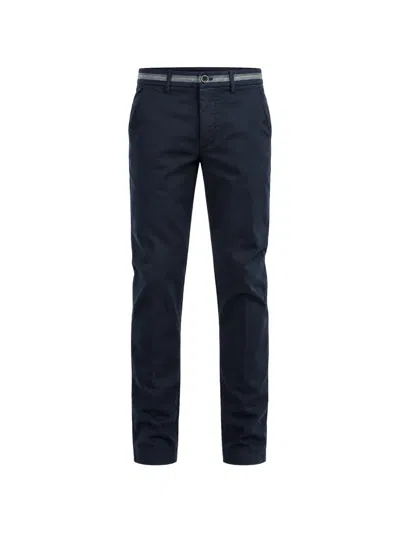Mason's Ribbon-trim Trousers In Blue