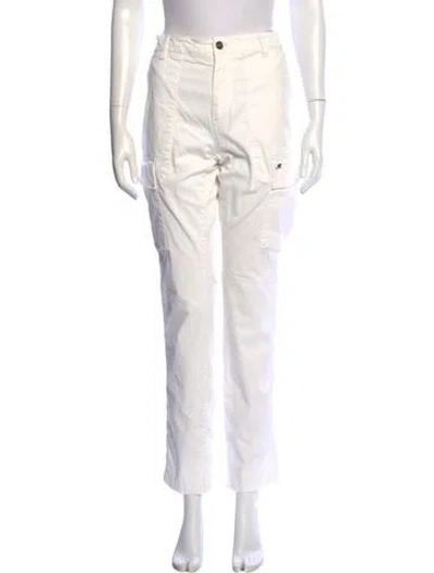 Pre-owned Mason's Straight Leg Pants In White