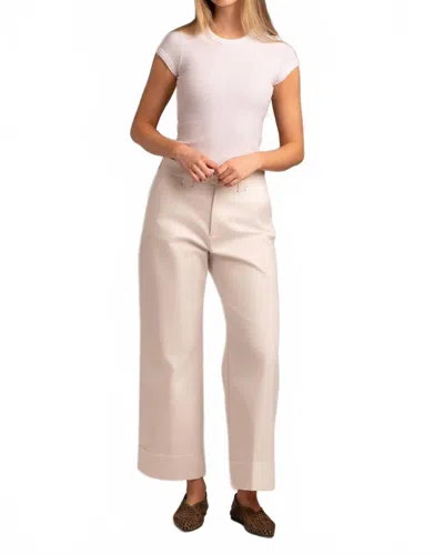Mason's Studio Crop Pants In White In Black