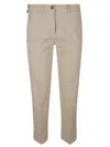 Mason's Tailored Beige Trousers With Mid-rise Waist In Neutral