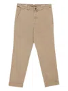 Mason's Turn-up Chino Trousers In Brown