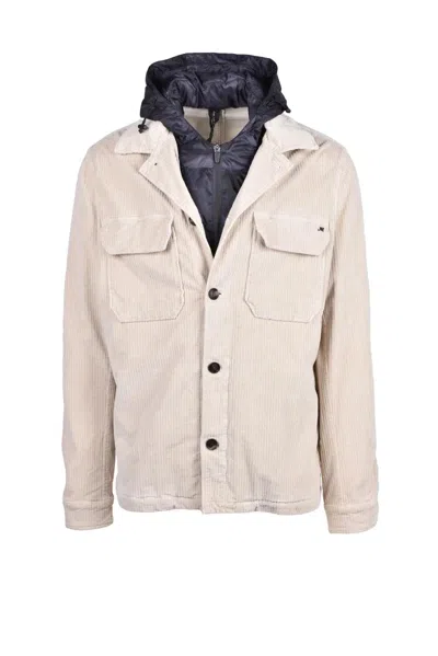 Mason's Velvet Shirt Jacket - Beige In Brown