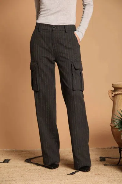 Mason's Victoria Cargo Pants In Navy Blue