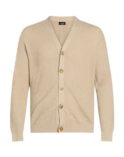 Masq Man Cardigan Beige Size 40 Cotton In Neutral