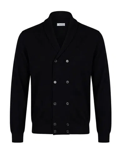 Masq Man Cardigan Black Size 38 Merino Wool